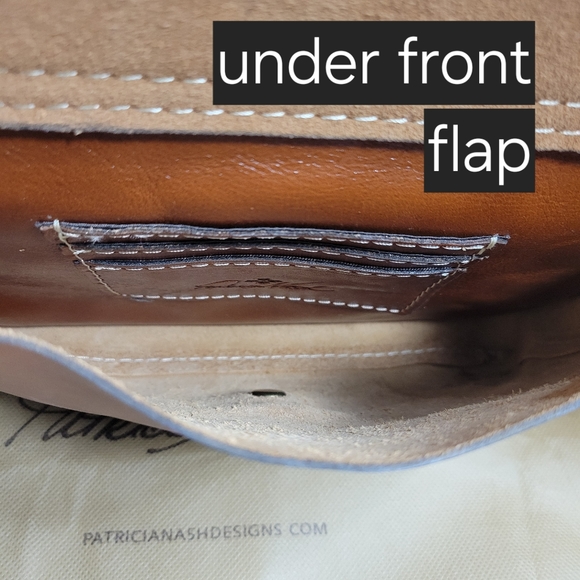 Patricia Avellino Crossbody Tan Heritage Full Grain Leather Bag Antique Brass - Picture 5 of 14